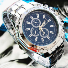 ORLANDO 026 Relojes deportivos de moda para hombre Reloj electrónico de acero inoxidable de cuarzo con esfera azul para hombre